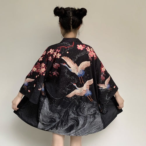 Kimono für Damen, japanischer Ukiyoe-Druck, traditioneller Kimono
