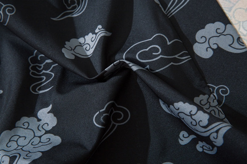 Seven Sleeves Kimono, Cardigan Coat with Print