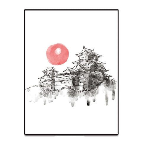 Gebäudemalerei im japanischen Stil
