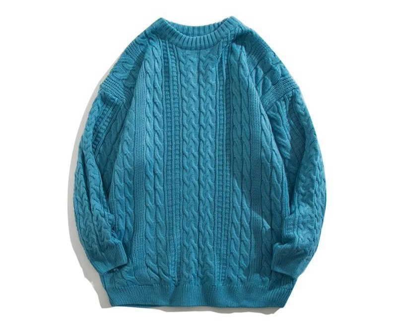 Winter-Rollkragenpullover im japanischen Retro-Zopfmuster für Herren