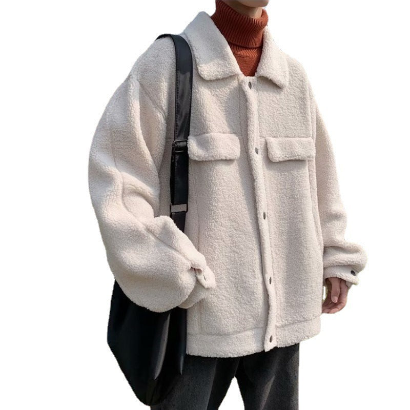Japanischer Ins Berber Fleece Baumwollmantel Herren