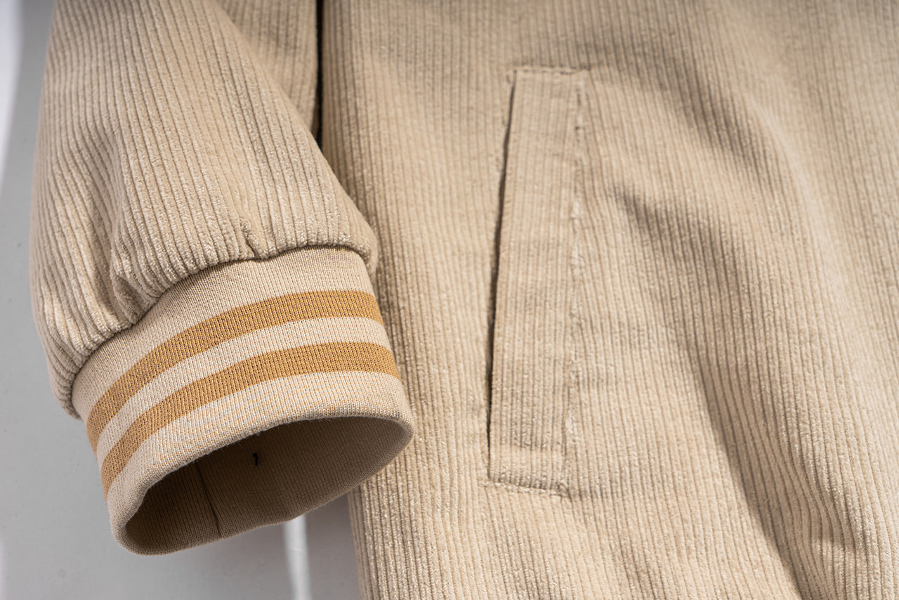 Japanische Retro-Bär-Flocking-Overalljacke für Herren