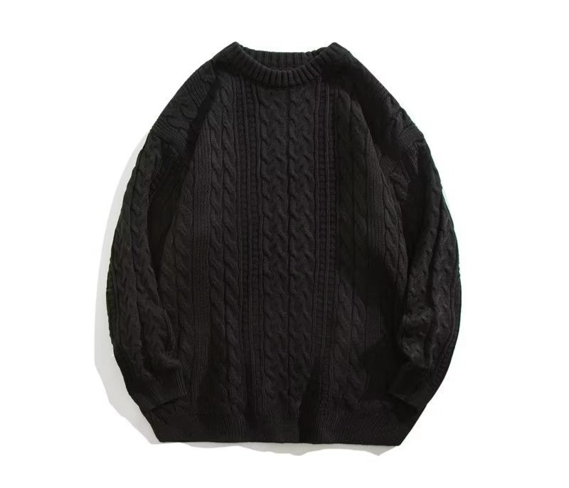 Winter-Rollkragenpullover im japanischen Retro-Zopfmuster für Herren