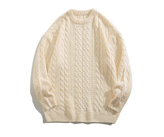 Winter-Rollkragenpullover im japanischen Retro-Zopfmuster für Herren