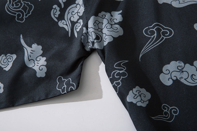 Seven Sleeves Kimono, Cardigan Coat with Print