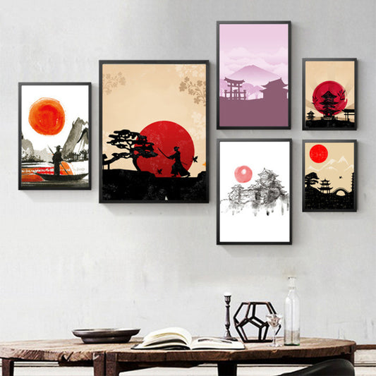 Gebäudemalerei im japanischen Stil