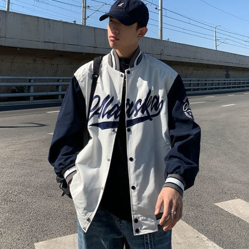 Japanische Baseballuniformjacke für Herren, locker