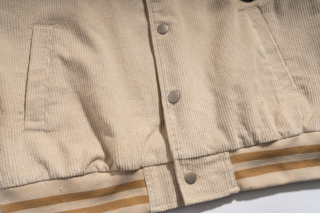 Japanische Retro-Bär-Flocking-Overalljacke für Herren